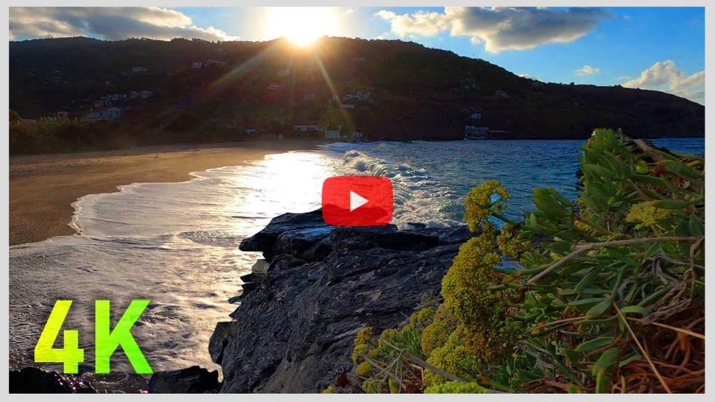 4k Sunset and the Sound of the Sea Waves for Deep Sleep, Meditation, and Stress Relief