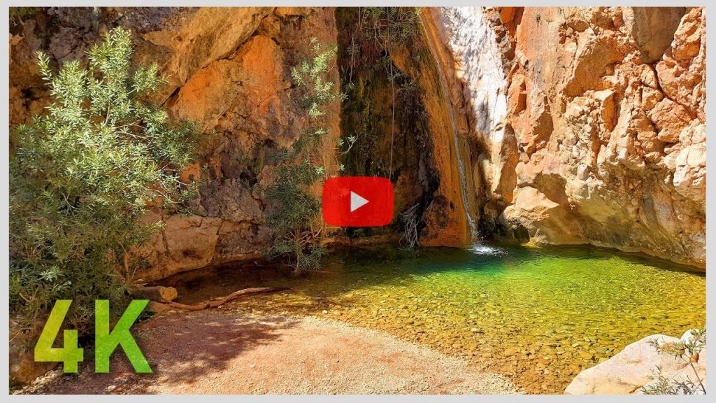 4K Calming Sound of a small Waterfall with Crystal Clear Water to Meditate, Relax and Sleep Deeply