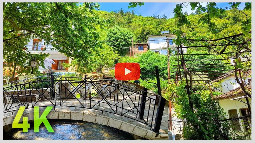 4K Calming Sound of Flowing Spring Water in a Mountain Village to Sleep, Relax, and Meditate Deeply
