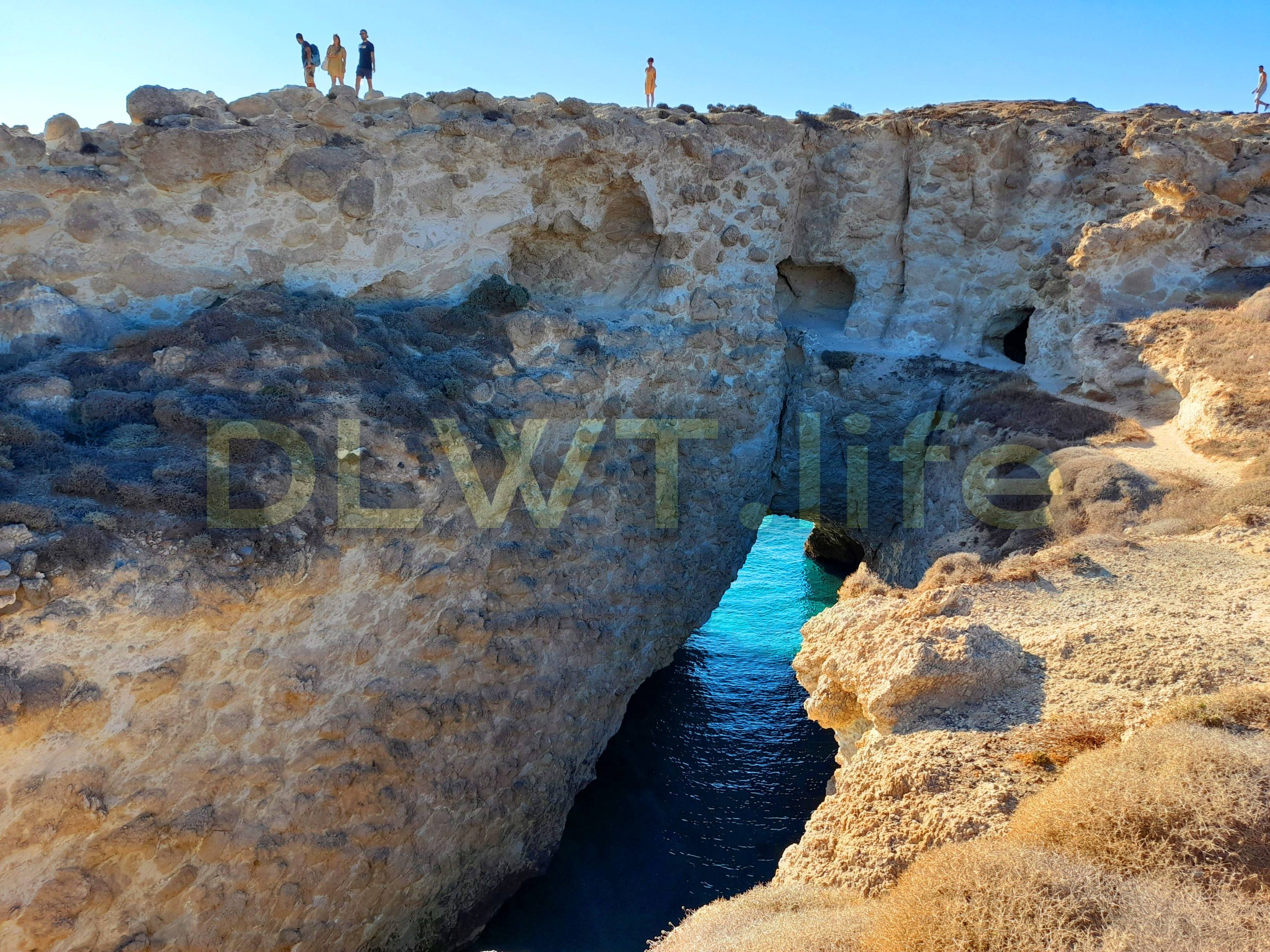 Papafragas beach and sea caves